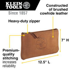 Klein Tools - ZIPPER BAG LEATHER | A-5139L