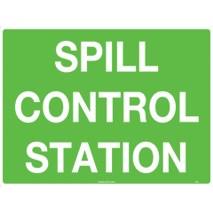 Uniform Safety Signs - 240x180mm - Self Adhesive - Spill Control Station | 515DA