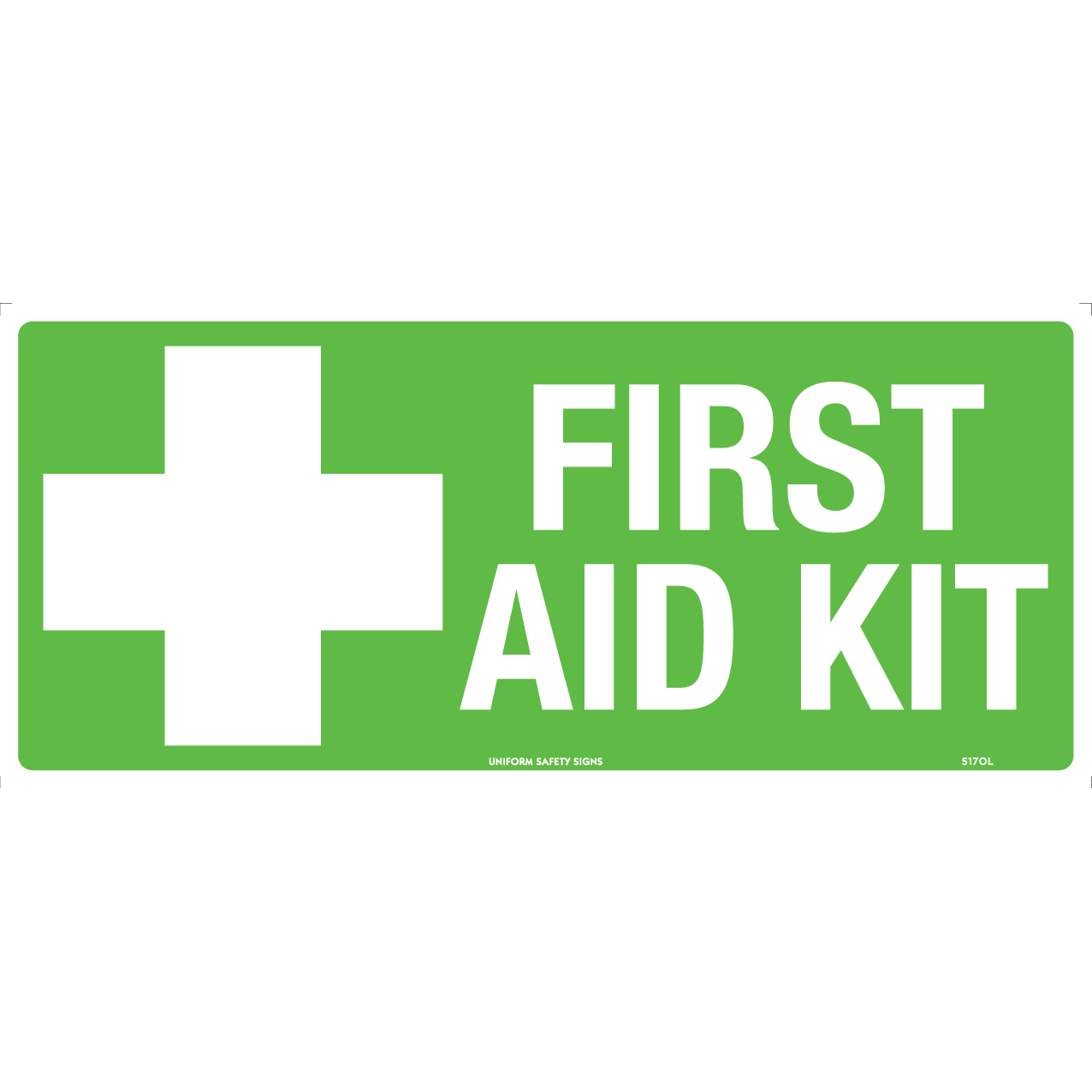 Uniform Safety Signs - 300x140mm - Self Adhesive - First Aid Kit | 517TMA