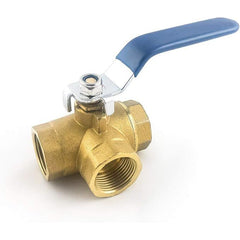 Hardie Hose - 3-Way Brass Valve - Bottom Entry - L Port - 15mm (1/2") | BV-BBL-012B