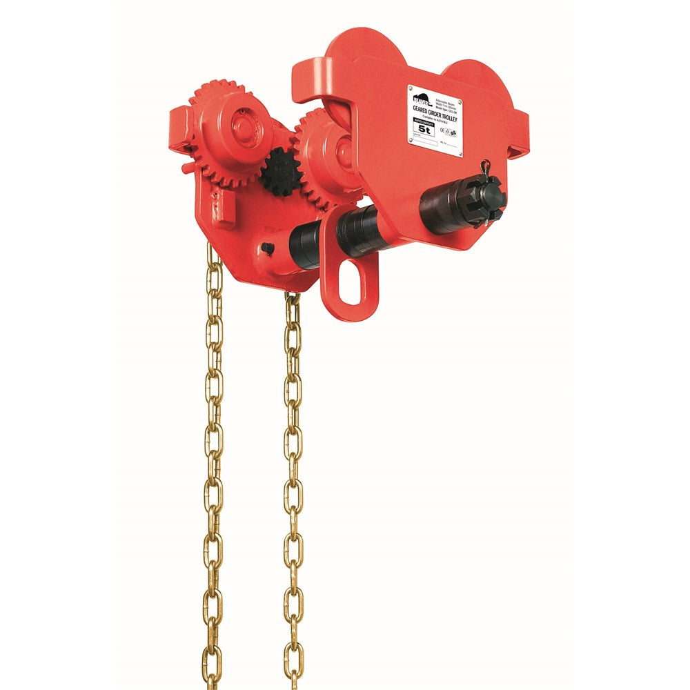Beaver - Girder Trolley Beaver Geared  Red 114-305mm 5t | 523050S
