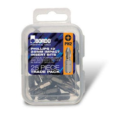 Bordo - #2 Phillips¬Æ 25mm IMPACT Bits with holder - Trade Pack | 5305-PH2X25TP