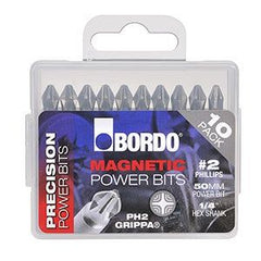 Bordo - #2 Grippa¬Æ 50mm Power Bit 10 Pack | 5400-PH2GX50T