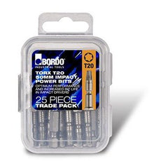 Bordo - T20 Torx¬Æ Trade Pack 50mm IMPACT Power Bit 25 Pk | 5405-TX20X50TP
