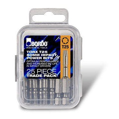 Bordo - T25 Torx¬Æ Trade Pack 50mm IMPACT Power Bit 25 Pk | 5405-TX25X50TP