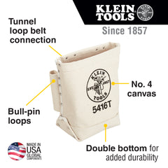 Klein Tools - CANVAS BOLT BAG WITH TUNNEL LOOP | A-5416TBR