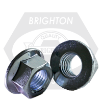 M6-1.0 COARSE - CLASS 8 DIN 6923 HEX FLANGE NUT, NO-SER ZINC CR+3  | 546038