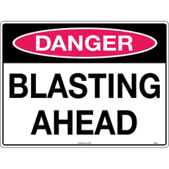 Uniform Safety Signs - 600x400mm - Metal - Class 1 Reflective - Danger Blasting Ahead | 550C1