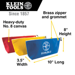ZIPPER BAGS ASSTD CANVAS TOOL POUCH 3PK | A-5539CPAK