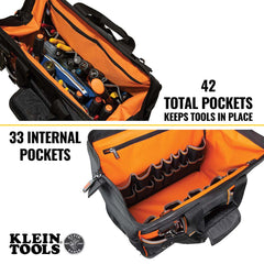 WIDE OPEN TOOL BAG 42 PKTS W/SHLDR STRP | A-55469
