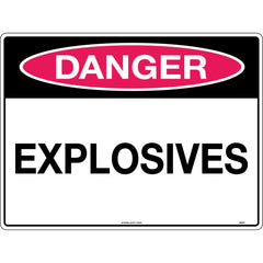 Uniform Safety Signs - 600x400mm - Metal - Class 1 Reflective - Danger Explosives | 555C1