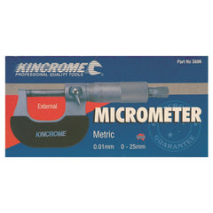 Kincrome - 0-25mm Micrometer External | 5606