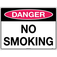Uniform Safety Signs - 600x400mm - Metal - Class 2 - Reflective - Danger No Smoking | 561C2