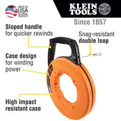 STAINLESS STEEL FISH TAPE 1/8IN X 240FT | A-56341