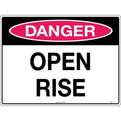 Uniform Safety Signs - 600x400mm - Metal - Class 1 Reflective - Danger Open Rise | 565C1