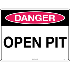 Uniform Safety Signs - 600x400mm - Metal - Class 1 Reflective - Danger Open Pit | 571C1
