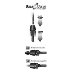 Bordo - 1/4 - 3/8" Hex x 70mm Hex Quick Change Adaptor | 5750-1438X70