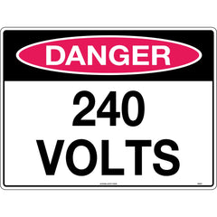 Uniform Safety Signs - 600x400mm - Metal - Class 1 Reflective - Danger 240 Volts | 576C1