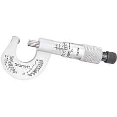 Starrett - 577MXPMicrometer 0-1/2in Range .001in Carbide Faces Rounded Anvil | 576XR