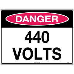 Uniform Safety Signs - 600x400mm - Metal - Class 1 Reflective - Danger 440 Volts | 578C1