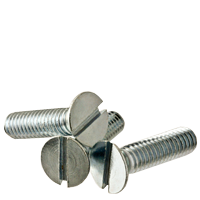 BBI - #10-24x1 3/4" (Ft) - Flat Slot Machine Screw Flat Head Slotted Zinc Cr+3 | 580455