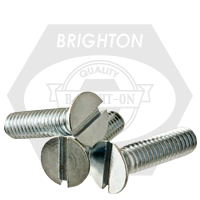 Brighton Best - 1/2"-13x1 1/2 " (FT) - FLAT SLOT MACHINE SCREW FLAT HEAD SLOTTED ZINC CR+3 | 580947