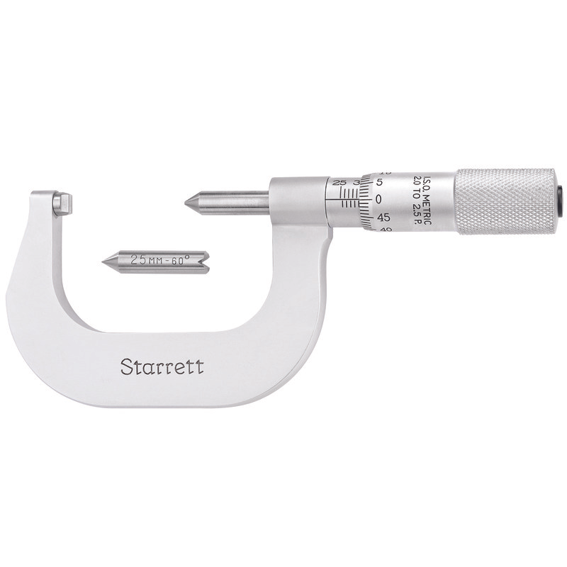 Starrett - Screw Thread Micrometer 25-50mm Range 0.01mm Grad | 585MCP