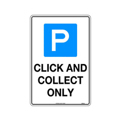 Uniform Safety Signs - 450x300mm - Metal - Parking, Click & Collect Only | 5955LSM