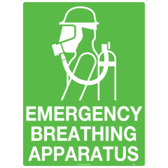 Uniform Safety Signs - 450x300mm - Metal - Emergency Breathing Apparatus | 595LSM