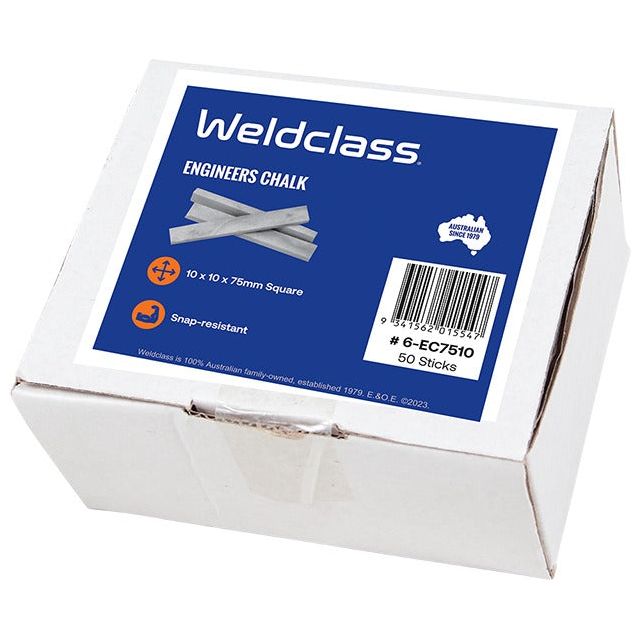 Weldclass - Chalk 10x10x75mm Square -Box 50 pcs | 6-EC7510