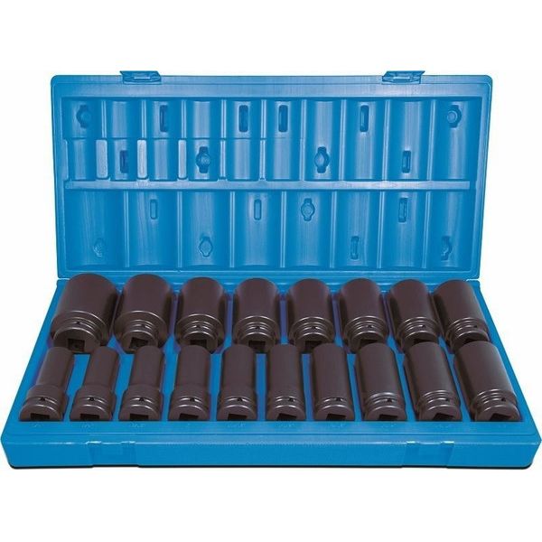 Action 18 Pc 3/4" Drive 12-point Imperial Deep Impact Socket