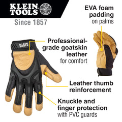 Klein Tools - FULL LEATHER LARGE GLOVE | A-60188