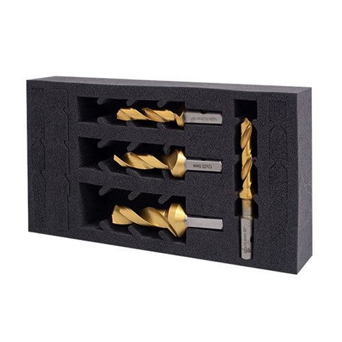 Alpha Versadrive Drillsink Bit Set, Contains 8/12.4Mm, 10/16.5Mm, 12/20.5Mm, 14/25Mm |603070-Set4