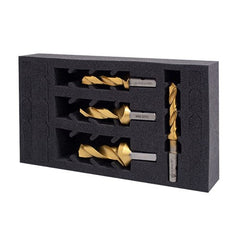 Alpha Versadrive Drillsink Bit Set, Contains 8/12.4Mm, 10/16.5Mm, 12/20.5Mm, 14/25Mm |603070-Set4