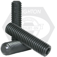 Brighton Best - 1/2"-13x2" - IMPERIAL GRUB (SOCKET SET) SCREW FLAT POINT THERMAL BLACK OXIDE UNC | 603390