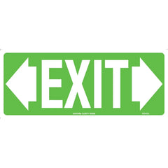 Uniform Safety Signs - 350x145mm - Poly - Luminous - Exit (with double arrows) | 604OLUP