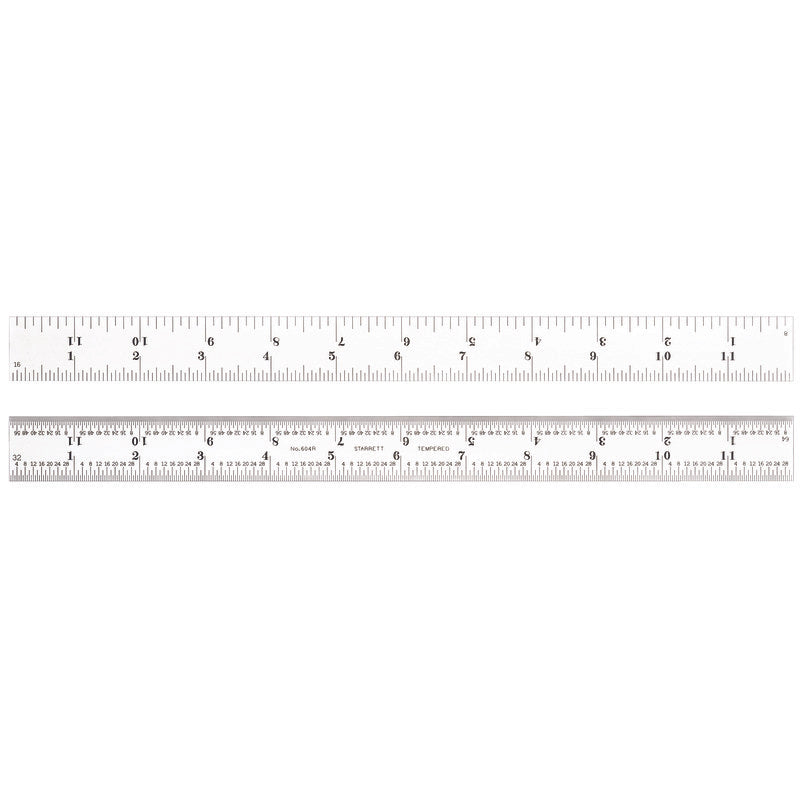 Starrett - RULE 12IN 4R REGULAR FINISH STEEL | 604R-12