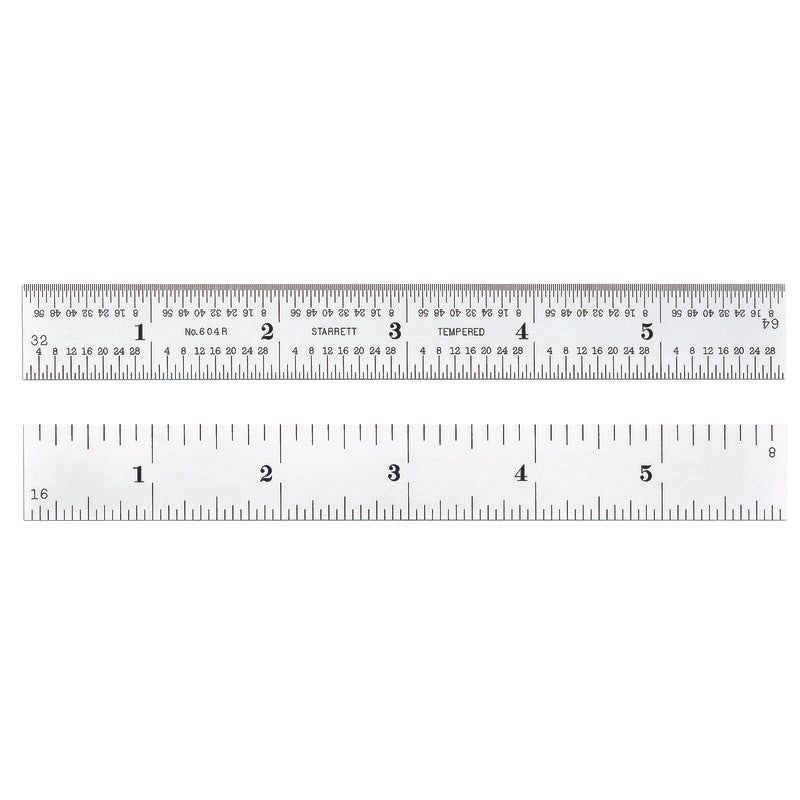 Starrett - RULE 6IN 4R REGULAR FINISH STEEL | 604R-6