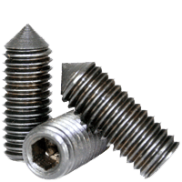 BBI - #10-24x1" - Imperial Grub (socket Set) Screw Cone Point Thermal Black Oxide UNC | 604191