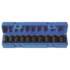 Action - 10 Pieces 1/2 Drive 6-Point Metric Standard Socket Set | 605201001