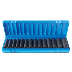 Action - 14 Pieces 1/2 Drive 6-Point Metric Deep Socket Set | 605221402