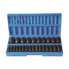 Action - 26 Pieces 1/2 Drive 6-Point Metric Deep Socket Set | 605222601