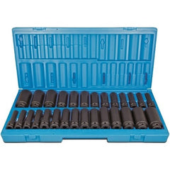 Action - 28 Piece 1/2" Drive 6-Point Metric & Imperial Deep Impact Socket Set | 605222801