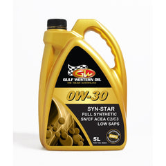 Gulf Western - Syn-Star Full Syn 0W-30 SN/CF 5lt | 60523