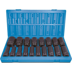 Action - 18 Pieces 3/4 Drive 6-Point Metric Deep Socket Set | 605421801
