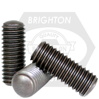 Brighton Best - 5/16"-18x1 1/4" - IMPERIAL GRUB (SOCKET SET) SCREW OVAL POINT THERMAL BLACK OXIDE UNC | 605270