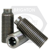 Brighton Best - #10-32x5/16" - IMPERIAL GRUB (SOCKET SET) SCREW 1/2 DOG POINT THERMAL BLACK UNF | 606204
