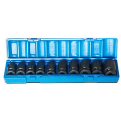 Action - 10 Pieces 1/2 Drive 6-Point Metric Standard Socket Set | 607201001