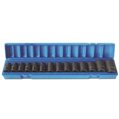 Action - 14 Pieces 1/2 Drive 6-Point Metric Standard Socket Set | 607201401