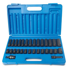 Action - 30 Pieces 1/2 Drive 6-Point Metric Standard & Deep Socket Set | 607203001